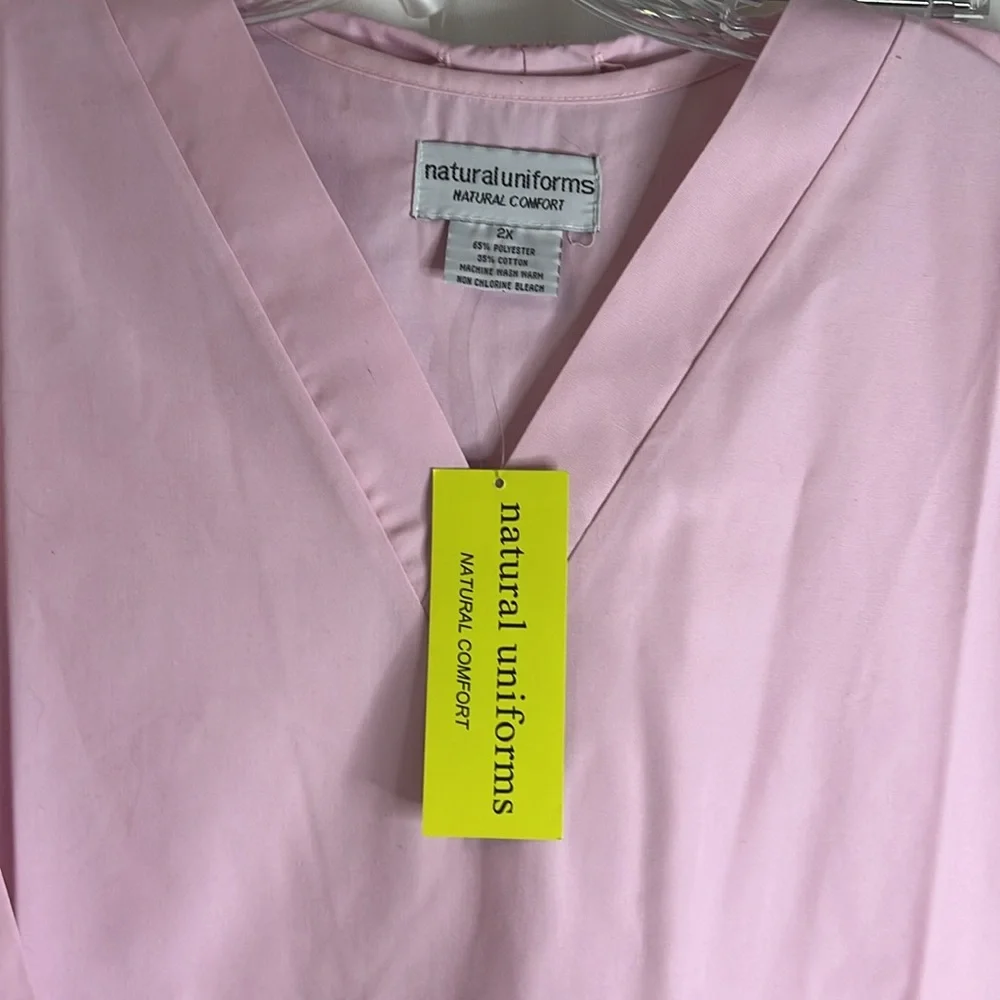 Women's Pink V-Neck Medical Scrub Set